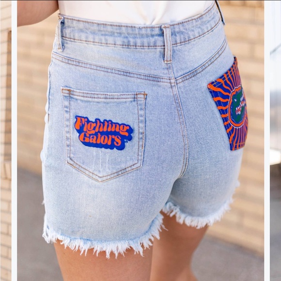 Pants - UF Gators Light Blue Denim Shorts